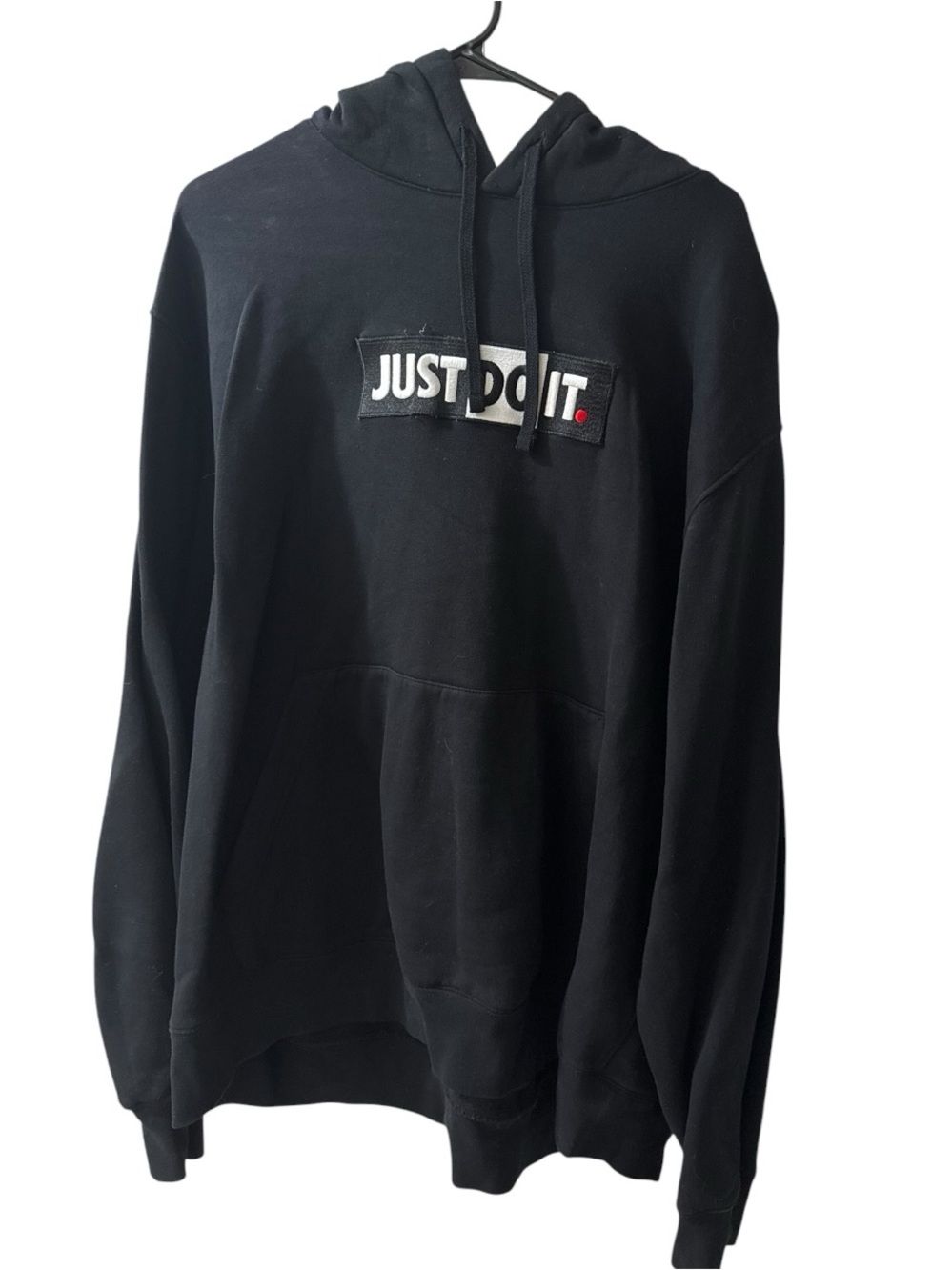 NIKE Just Do It Black Pullover Hoodie Sweatshirt 3XL Logo Swoosh